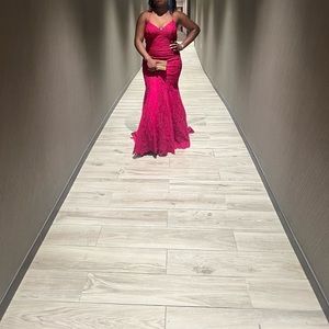 Fuschia prom dress. Size 10